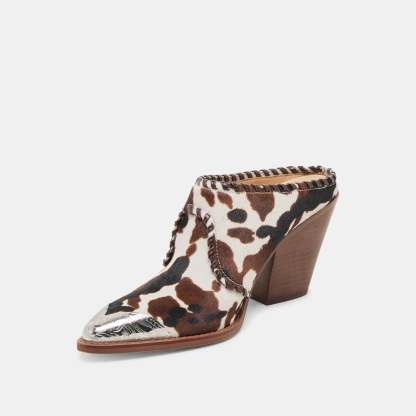 Jolyn Heels Cocoa Taurus Calf Hair