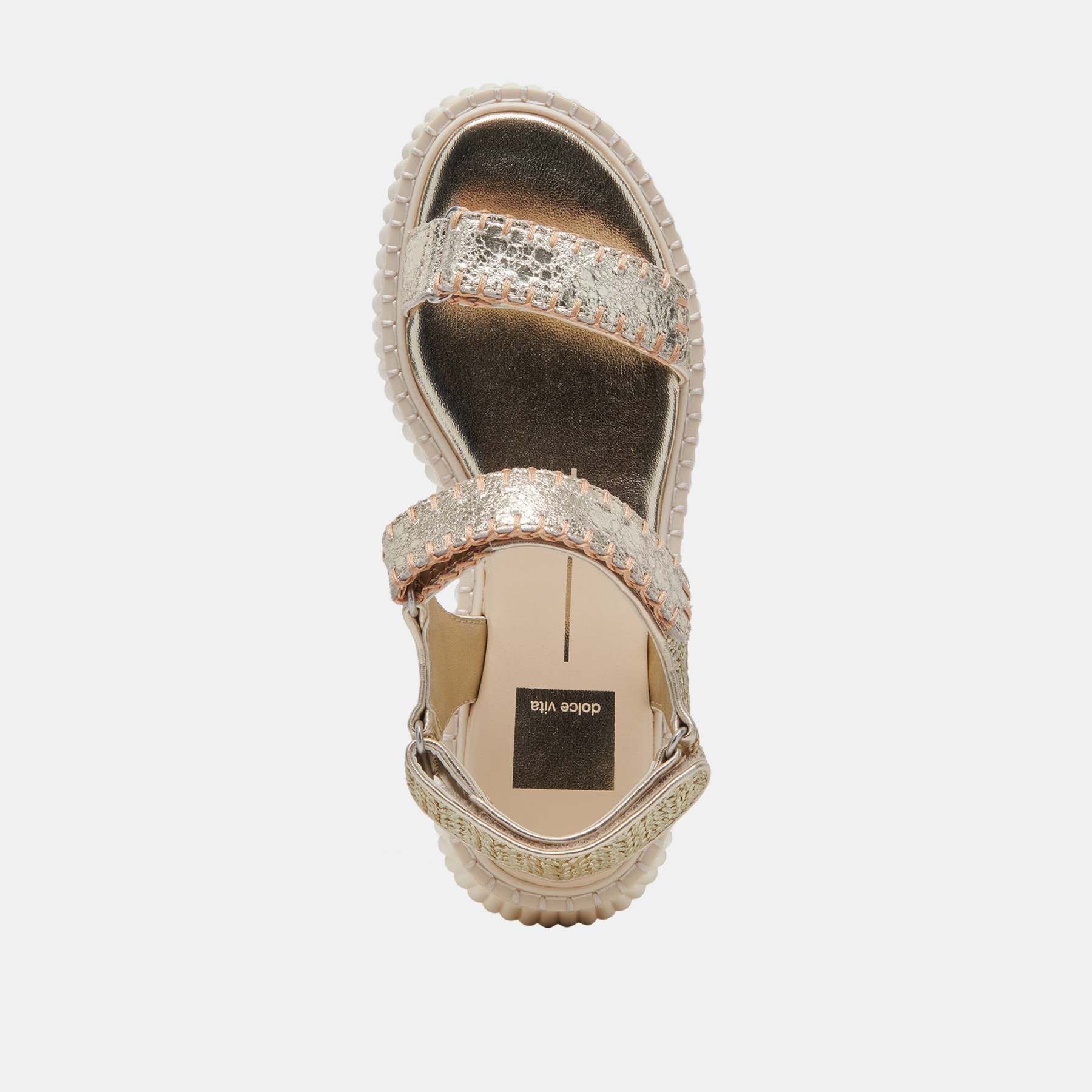 Debra Sandals Platinum Distressed Leather