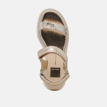 Debra Sandals Platinum Distressed Leather