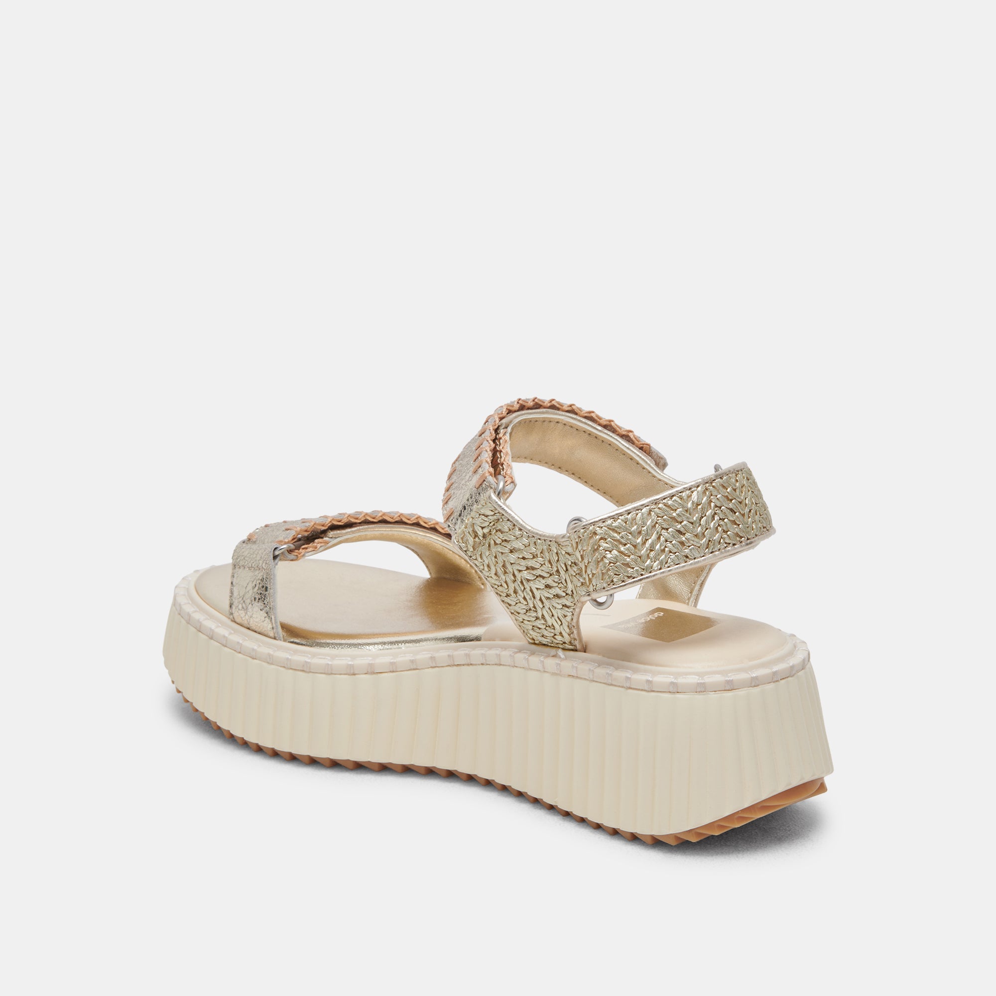 Debra Sandals Platinum Distressed Leather