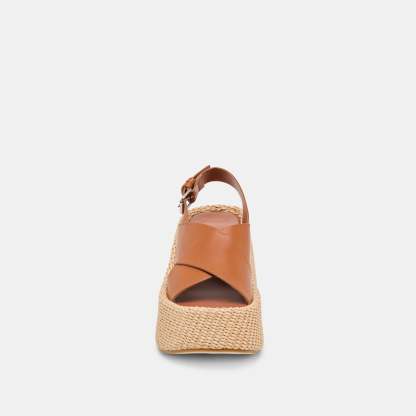 Skylar Wedges Brown Leather
