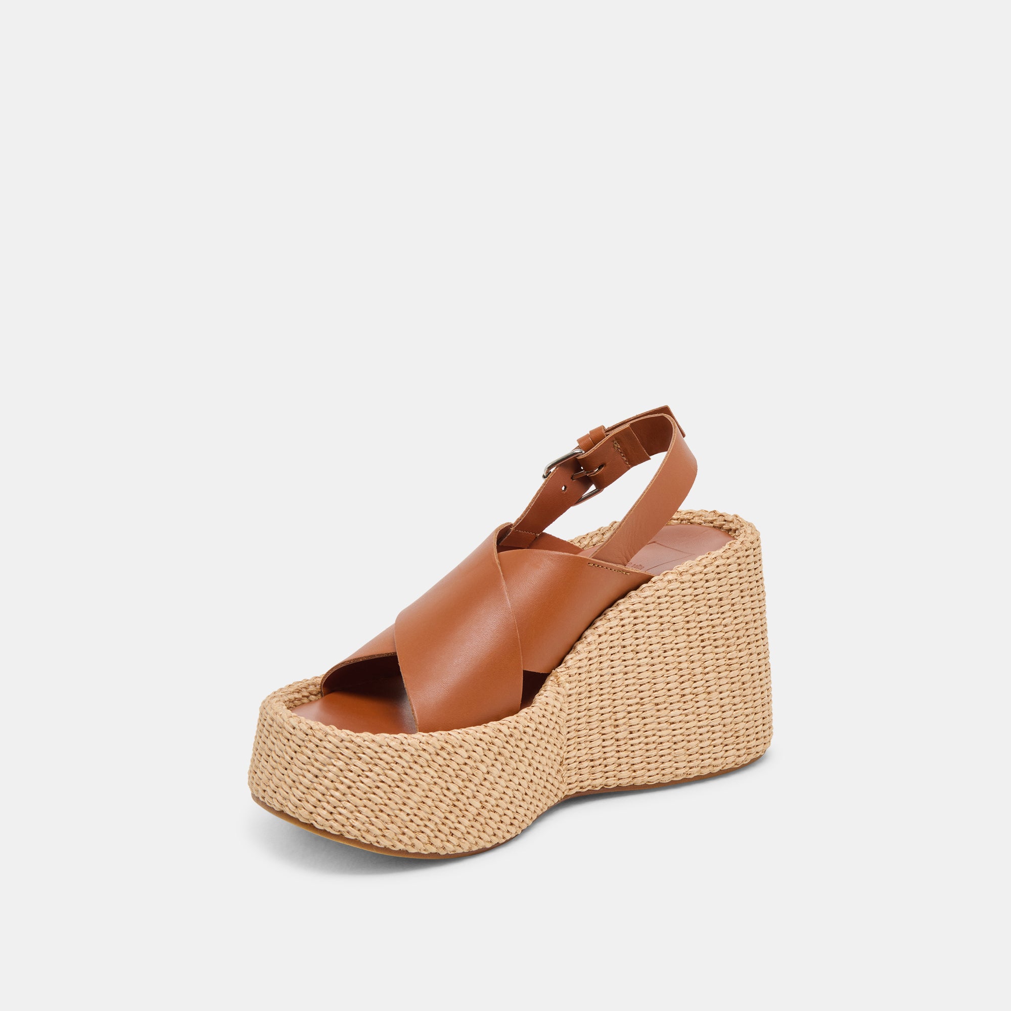 Skylar Wedges Brown Leather
