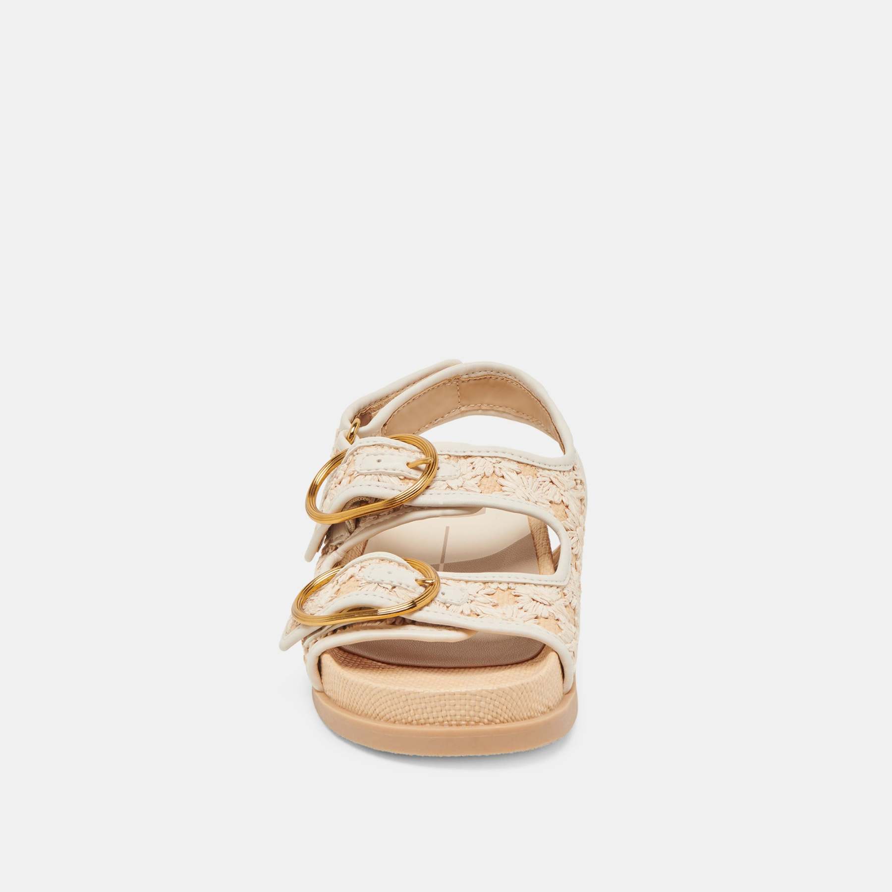 Starla Sandals Creme Floral Raffia