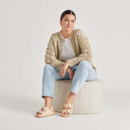 Starla Sandals Creme Floral Raffia