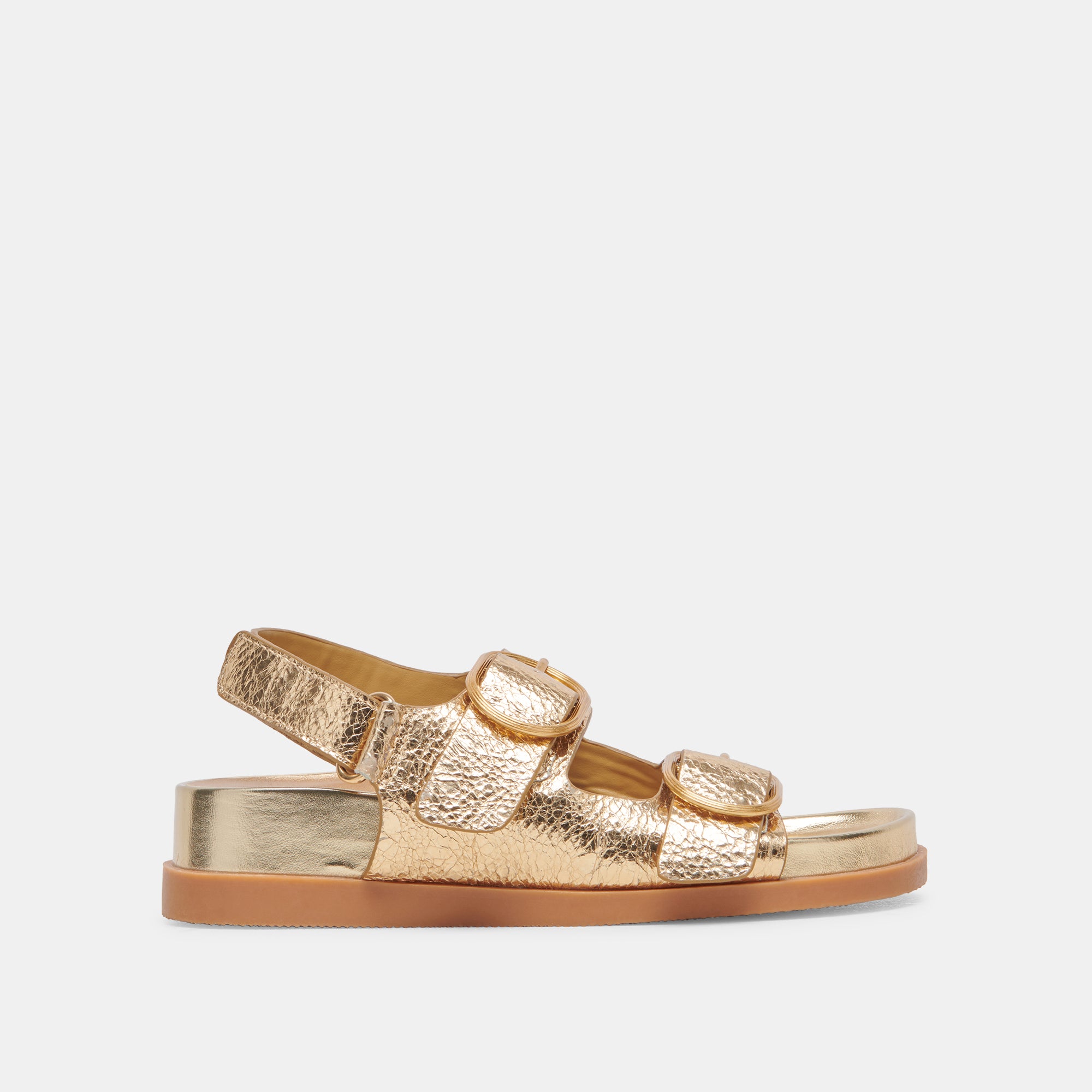 Starla Sandals Gold Distressed Leather