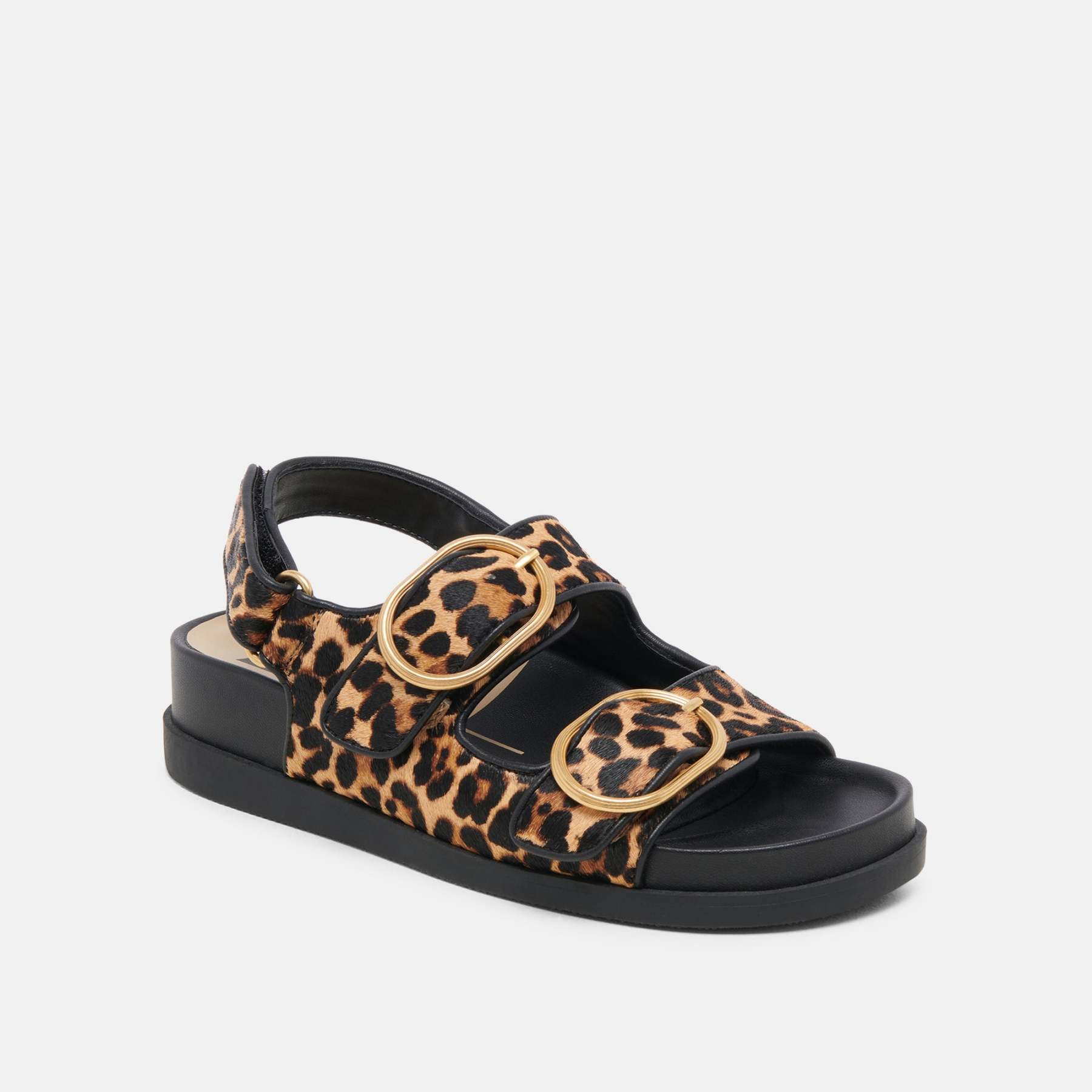 Starla Sandals Leopard Black Calf Hair