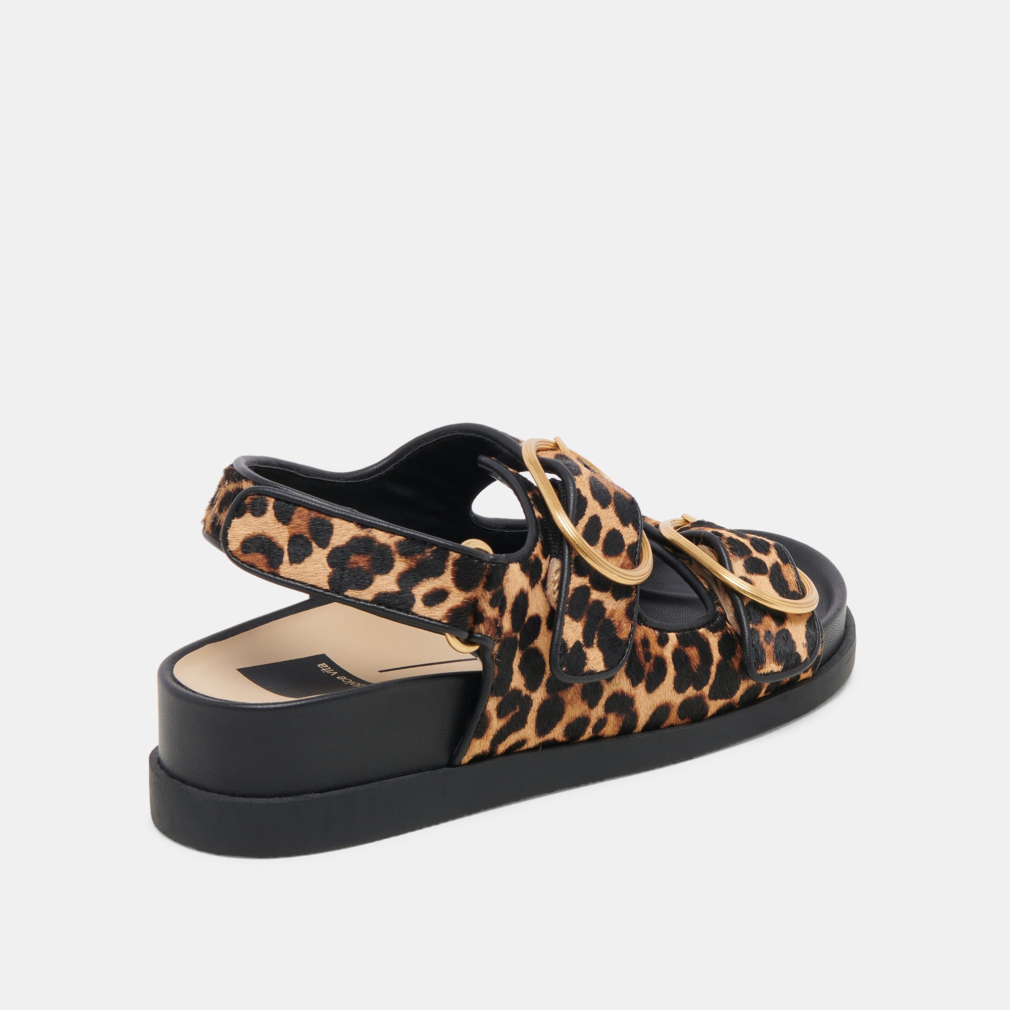 Starla Sandals Leopard Black Calf Hair