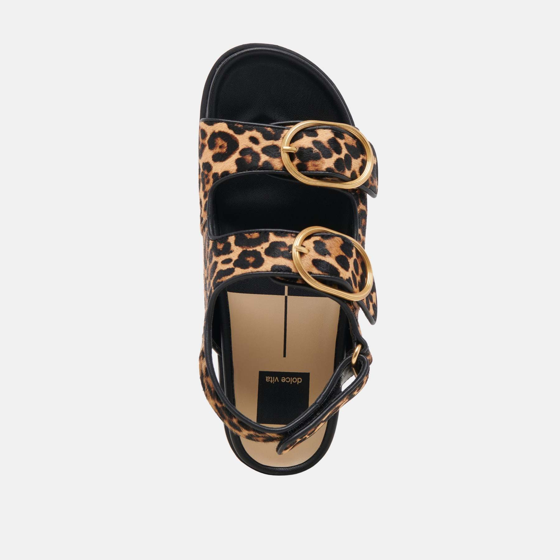 Starla Sandals Leopard Black Calf Hair