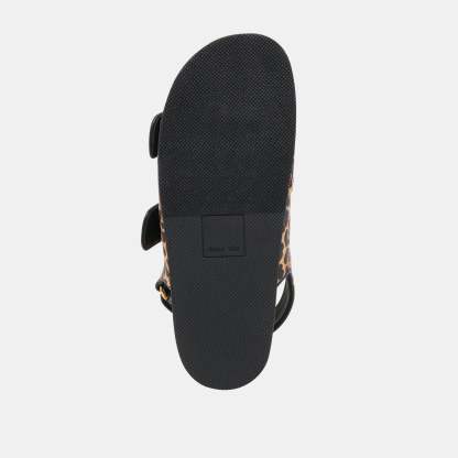 Starla Sandals Leopard Black Calf Hair
