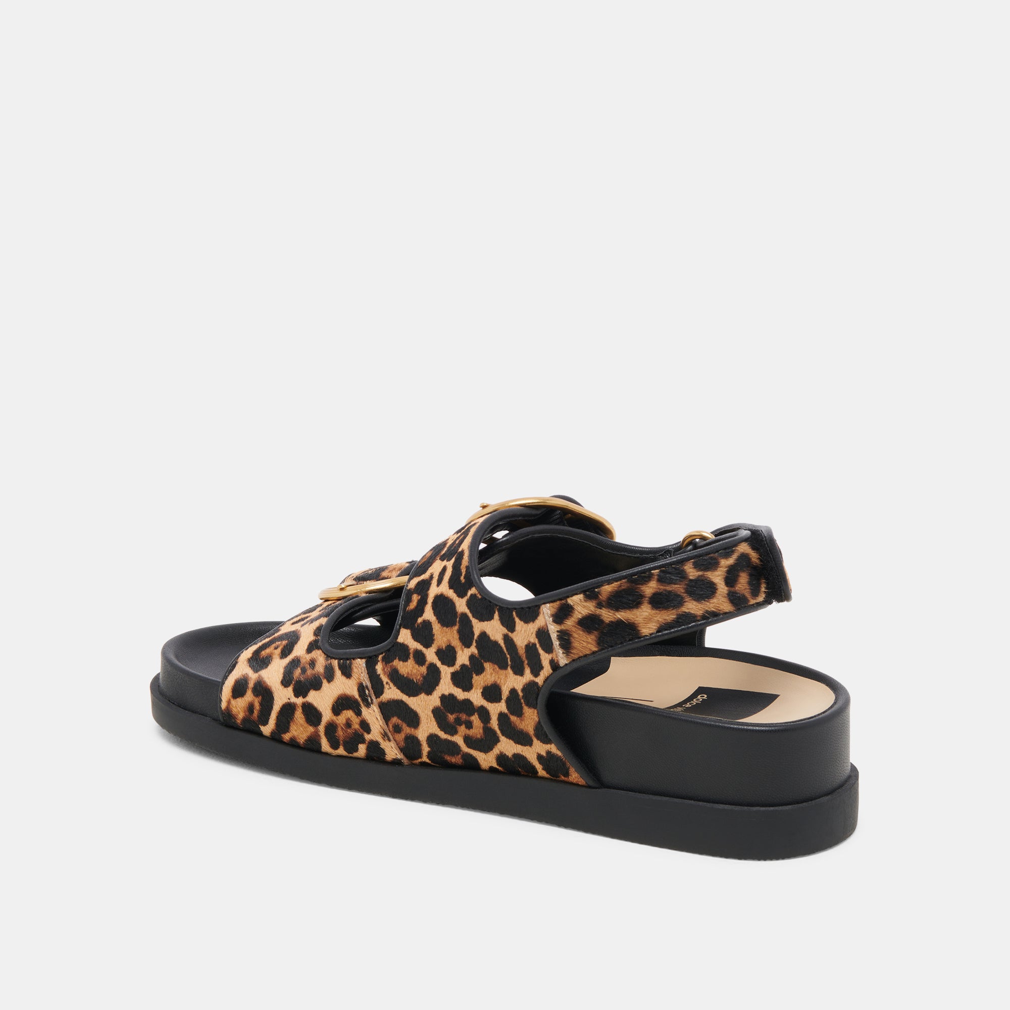 Starla Sandals Leopard Black Calf Hair