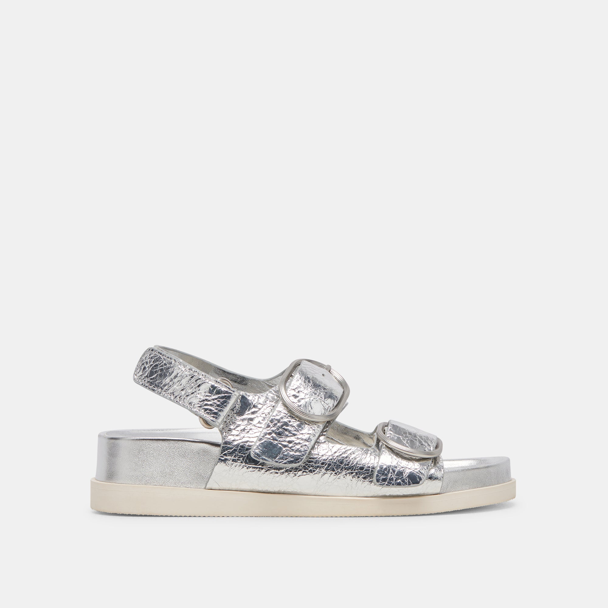 Starla Sandals Silver Distressed Leather