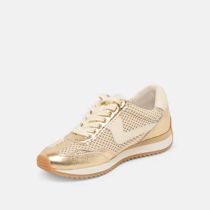 B.Ntcd Mesh Sneakers Gold Woven Mesh