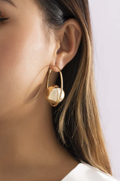 Alloy Pearl Chain Necklace Round Ring Beads Dangle Earrings