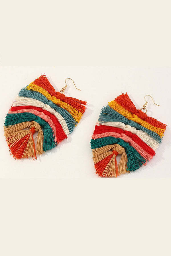 Handmade Woven  Earrings Bohemian National Wind