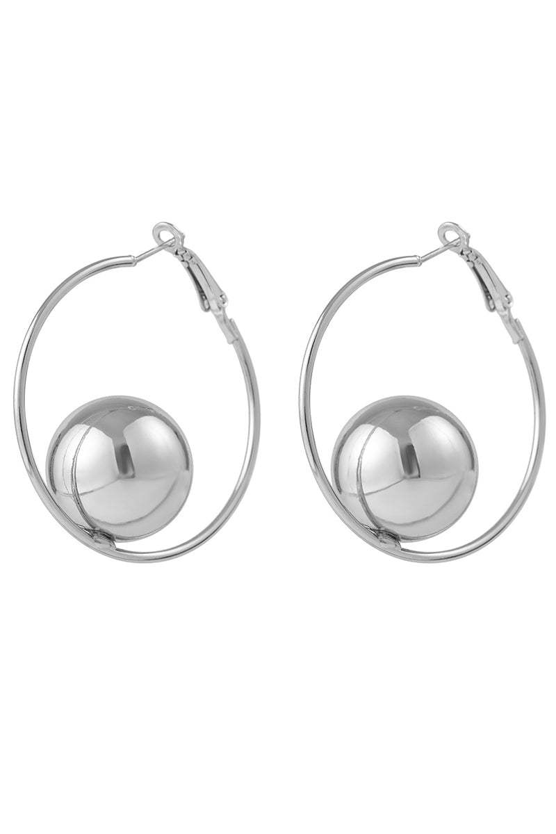 Alloy Pearl Chain Necklace Round Ring Beads Dangle Earrings