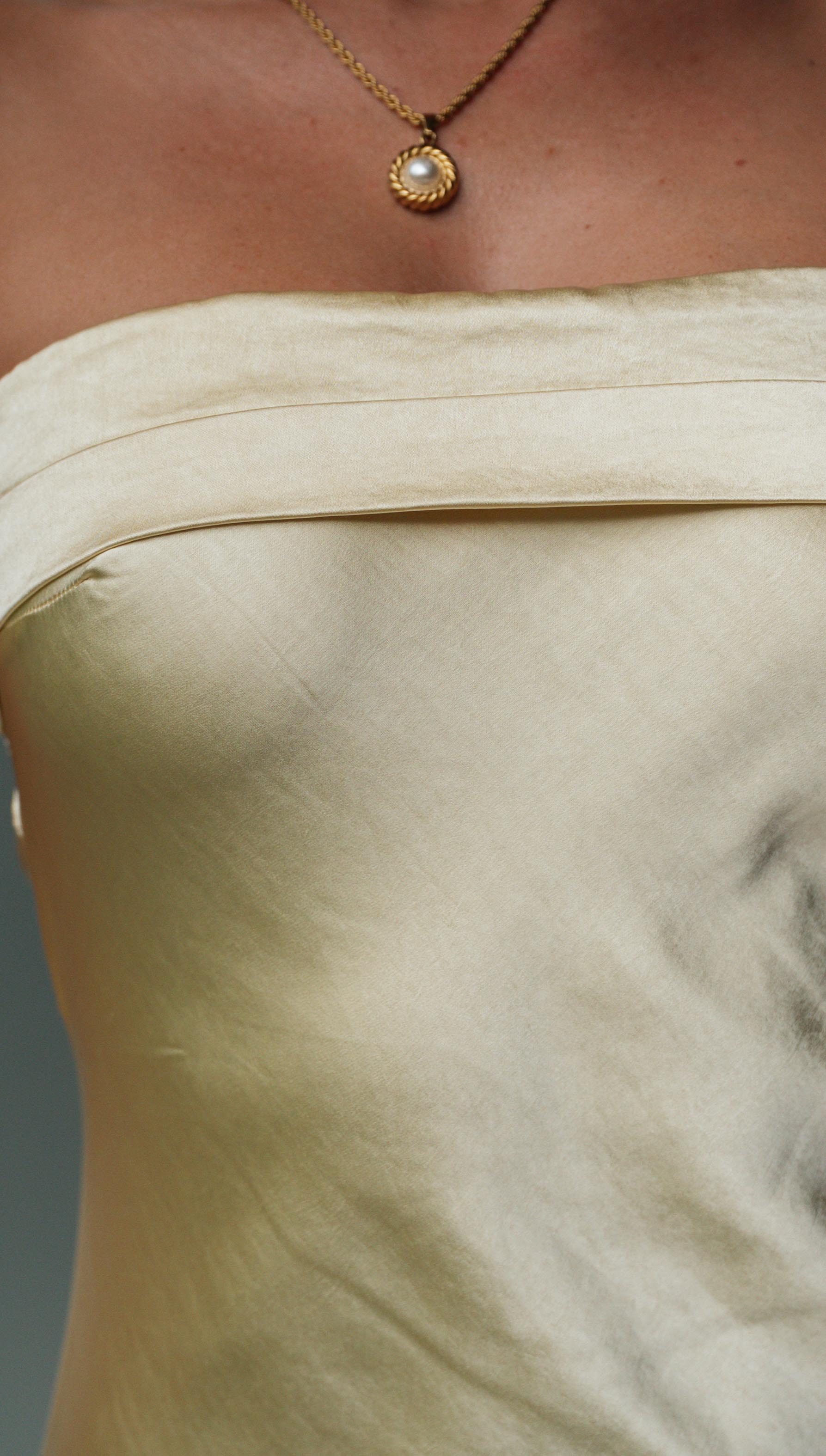 Half Open Back Sleeveless Silky Maxi Dress