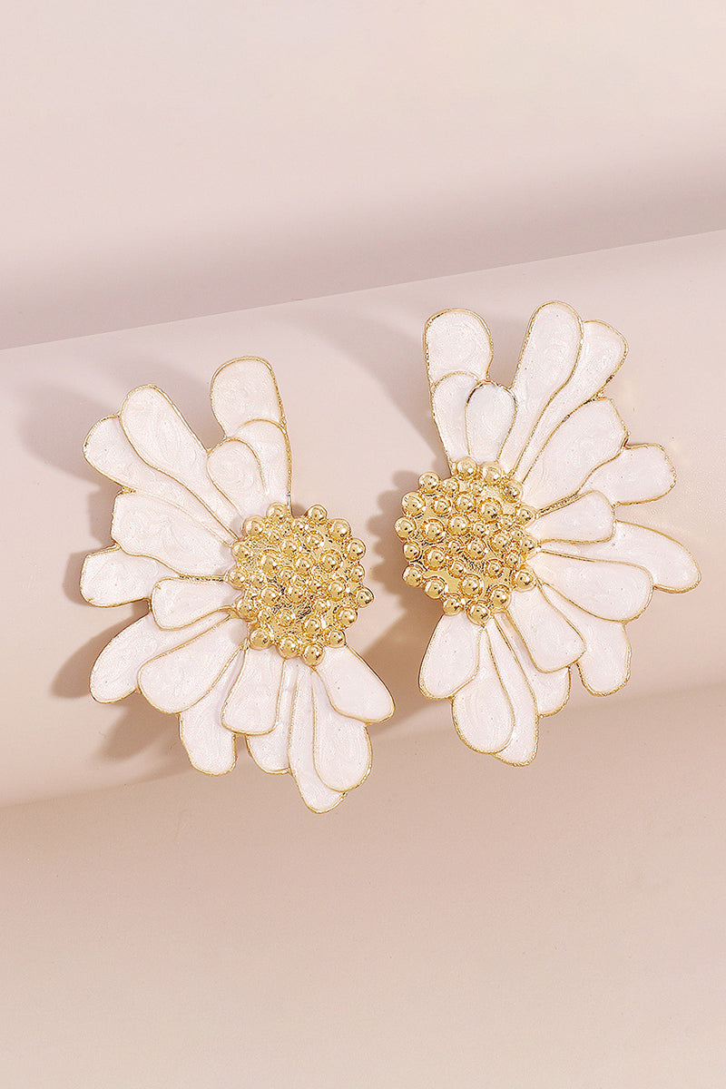 Flower Shape Boho Alloy Vintage Stud Earrings