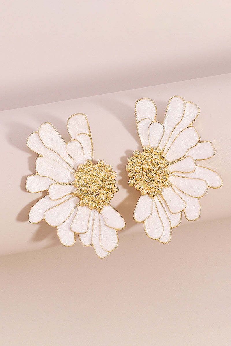 Flower Shape Boho Alloy Vintage Stud Earrings