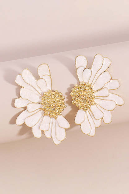 Flower Shape Boho Alloy Vintage Stud Earrings