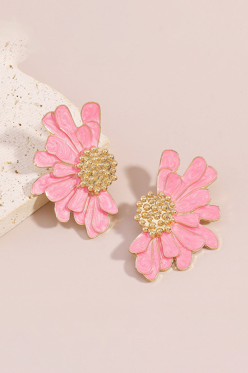 Flower Shape Boho Alloy Vintage Stud Earrings