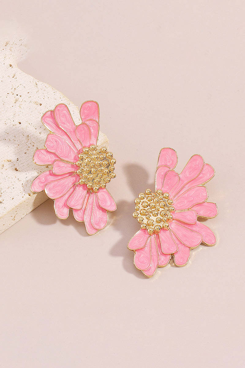 Flower Shape Boho Alloy Vintage Stud Earrings
