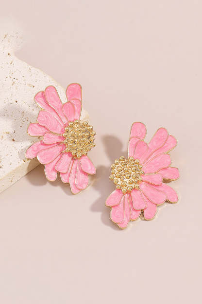 Flower Shape Boho Alloy Vintage Stud Earrings
