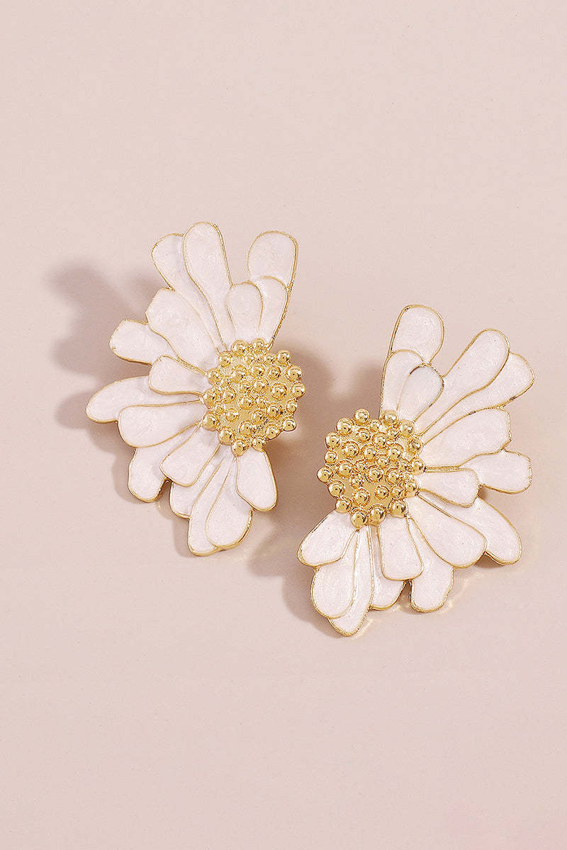 Flower Shape Boho Alloy Vintage Stud Earrings