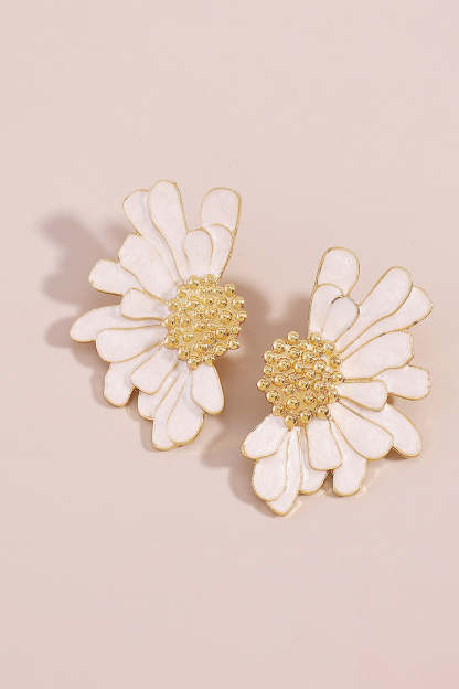 Flower Shape Boho Alloy Vintage Stud Earrings