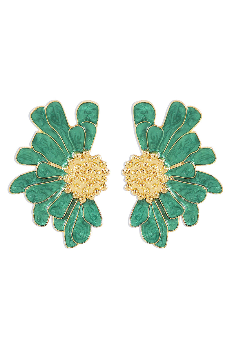 Flower Shape Boho Alloy Vintage Stud Earrings