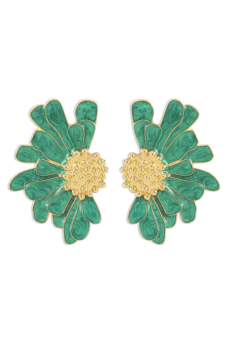 Flower Shape Boho Alloy Vintage Stud Earrings