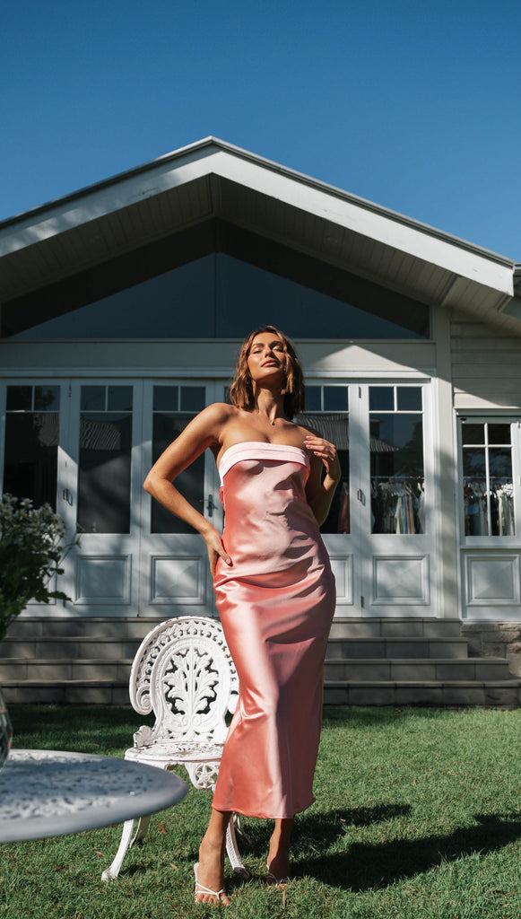 Half Open Back Sleeveless Silky Maxi Dress