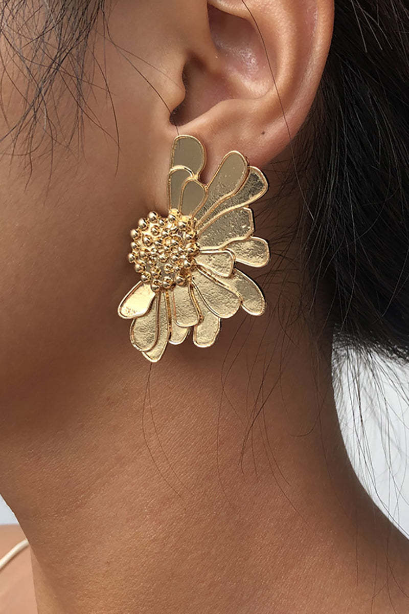 Flower Shape Boho Alloy Vintage Stud Earrings