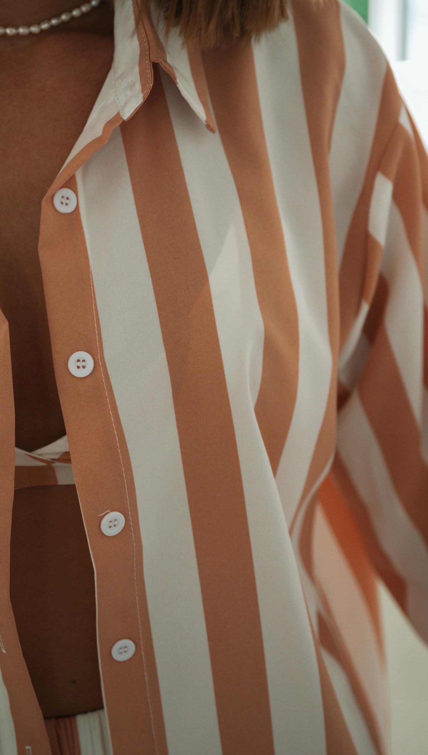 Relaxed Fit Orange White Matching Colors 3pcs Set