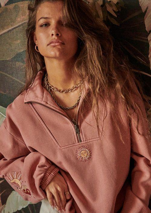 Zipper Classic Tracksuit Embroidered Hoodie Pant Set