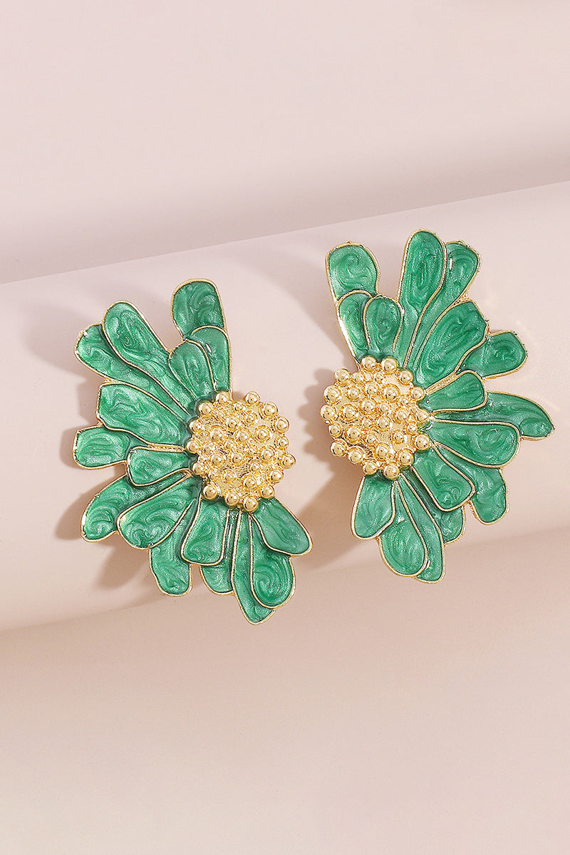 Flower Shape Boho Alloy Vintage Stud Earrings