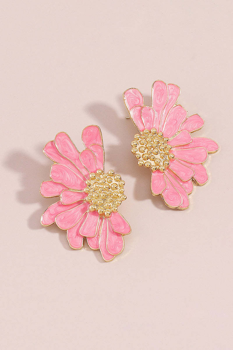 Flower Shape Boho Alloy Vintage Stud Earrings