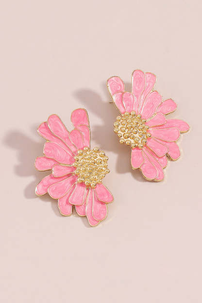 Flower Shape Boho Alloy Vintage Stud Earrings