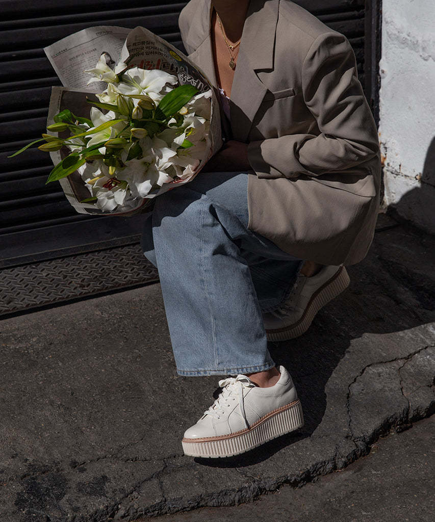 Tiger Sneakers White Leather