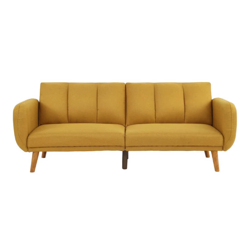 Convertible Sofa Bed Modern Upholstered Futon with Adjustable Backrest