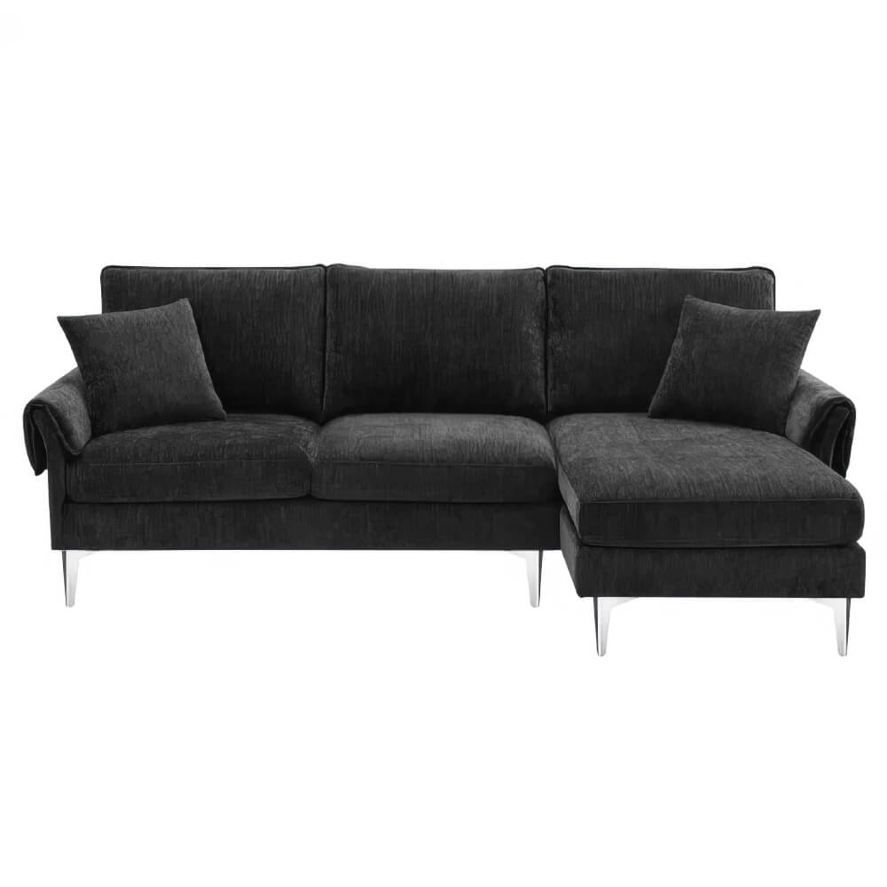 Modern L-Shaped Convertible Sectional Sofa with Reversible Chaise and 