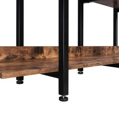 5-Tier Vintage Industrial Bookcase with Metal Frame Tall Open Storage for Home Office