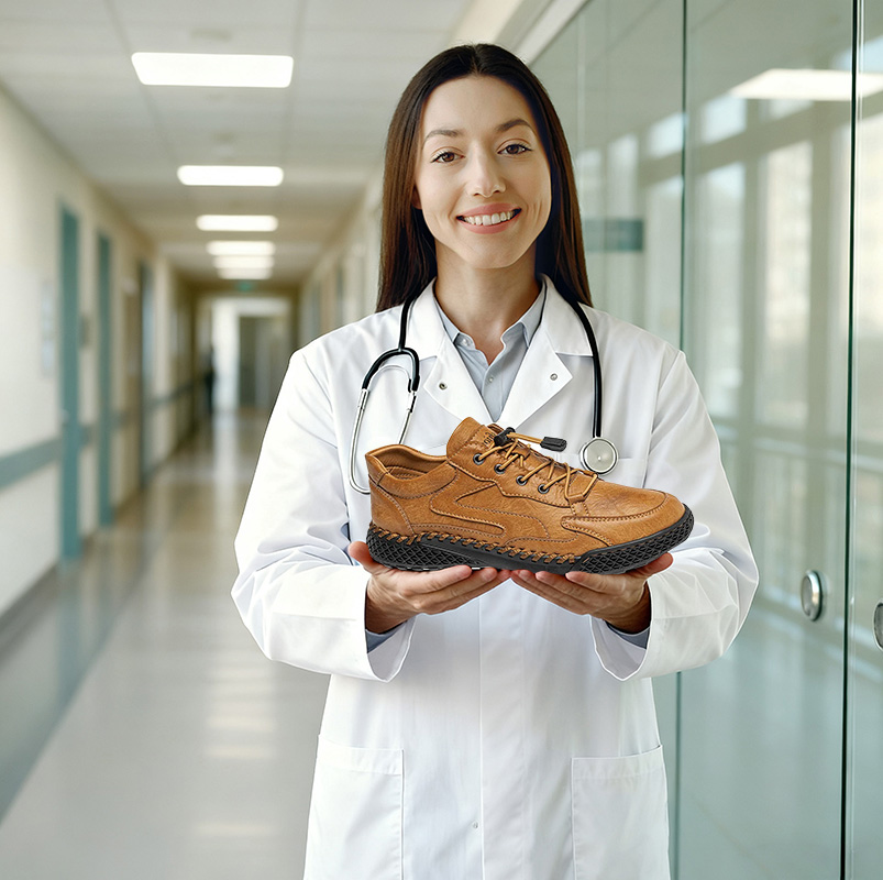 Rugged - Ailongcity®Tan Leather Lace-Up Casual Shoes Rugged Style with Secure Fit for Everyday and Outdoor Explorations
