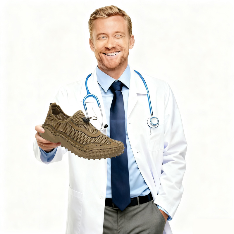 Khaki Mesh - Ailongcity® Adjustable Outdoor Sneakers Max Breathability with Rugged Traction for Summer Adventures