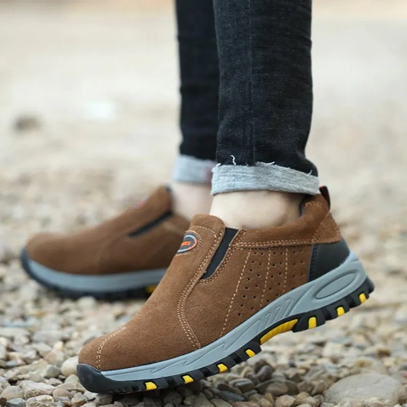 Ailongcity®Men Orthopedic Shoes Suede Anti-puncture Safety Boots