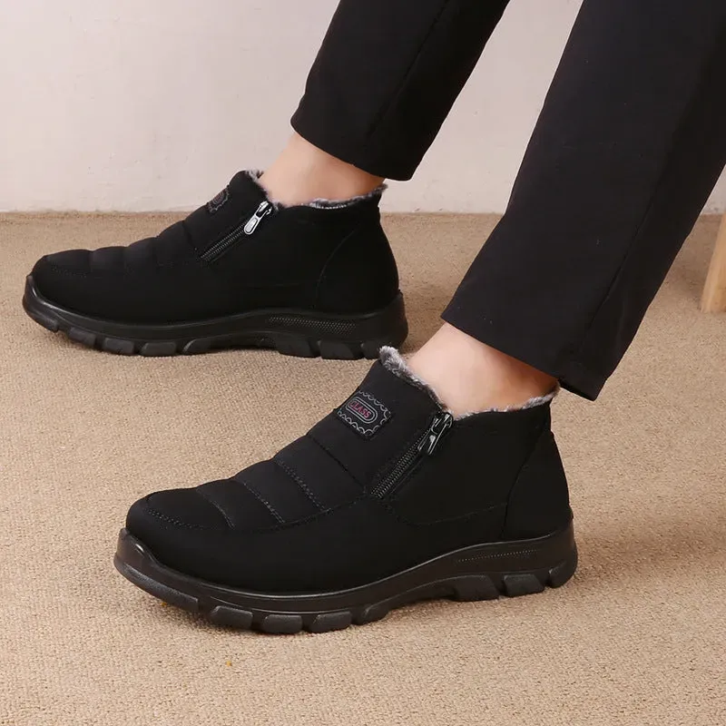 Ailongcity®Orthopedic Snow Boots For Men Velvet Warm Ankle Shoes