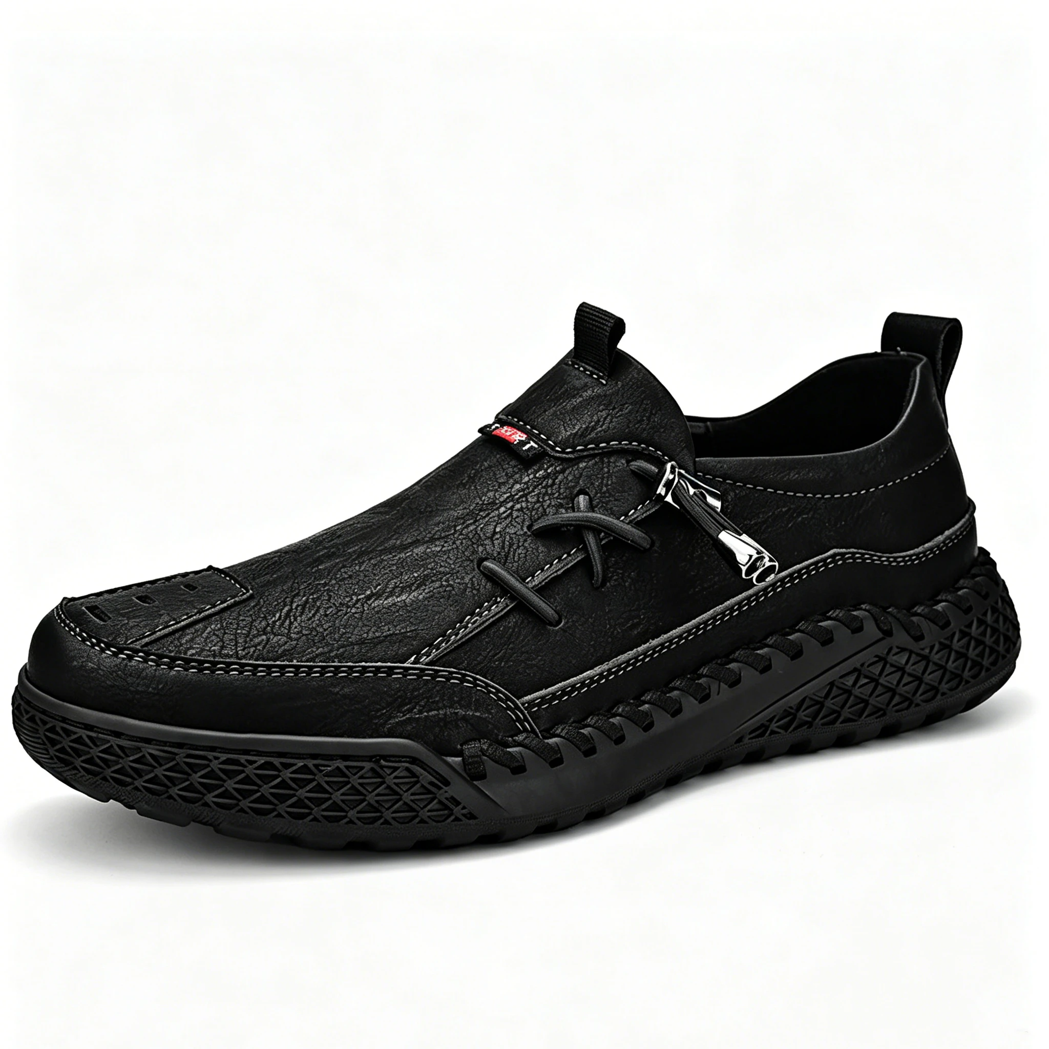 Olive Crafted - Ailongcity® Slip-On Casual Shoes: Artisan Detailing with Effortless Wearability
