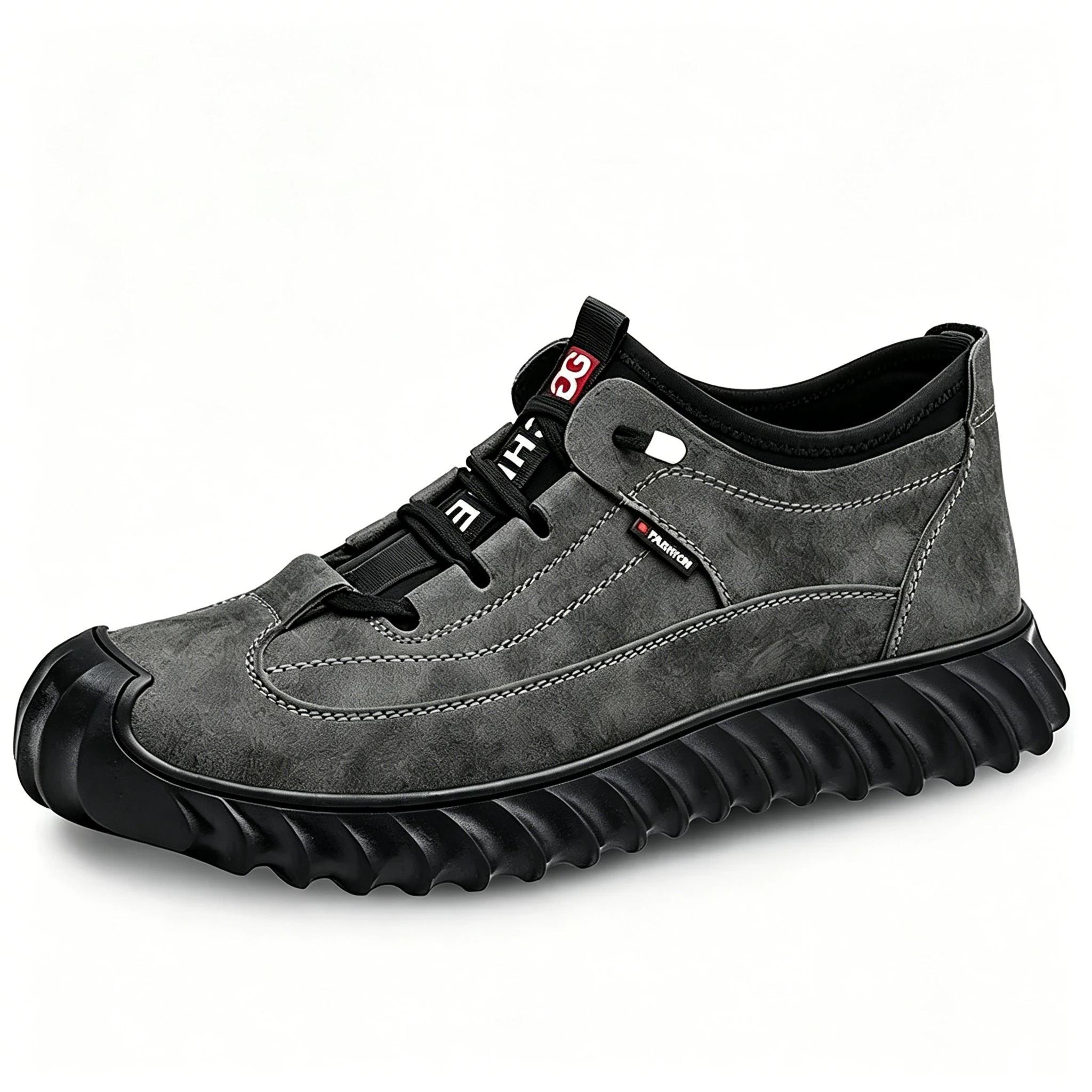 Gray Rugged - Ailongcity® Fashion Sneakers Edgy Design with Comfortable Versatility Waterproof Anti-Slip Shoes