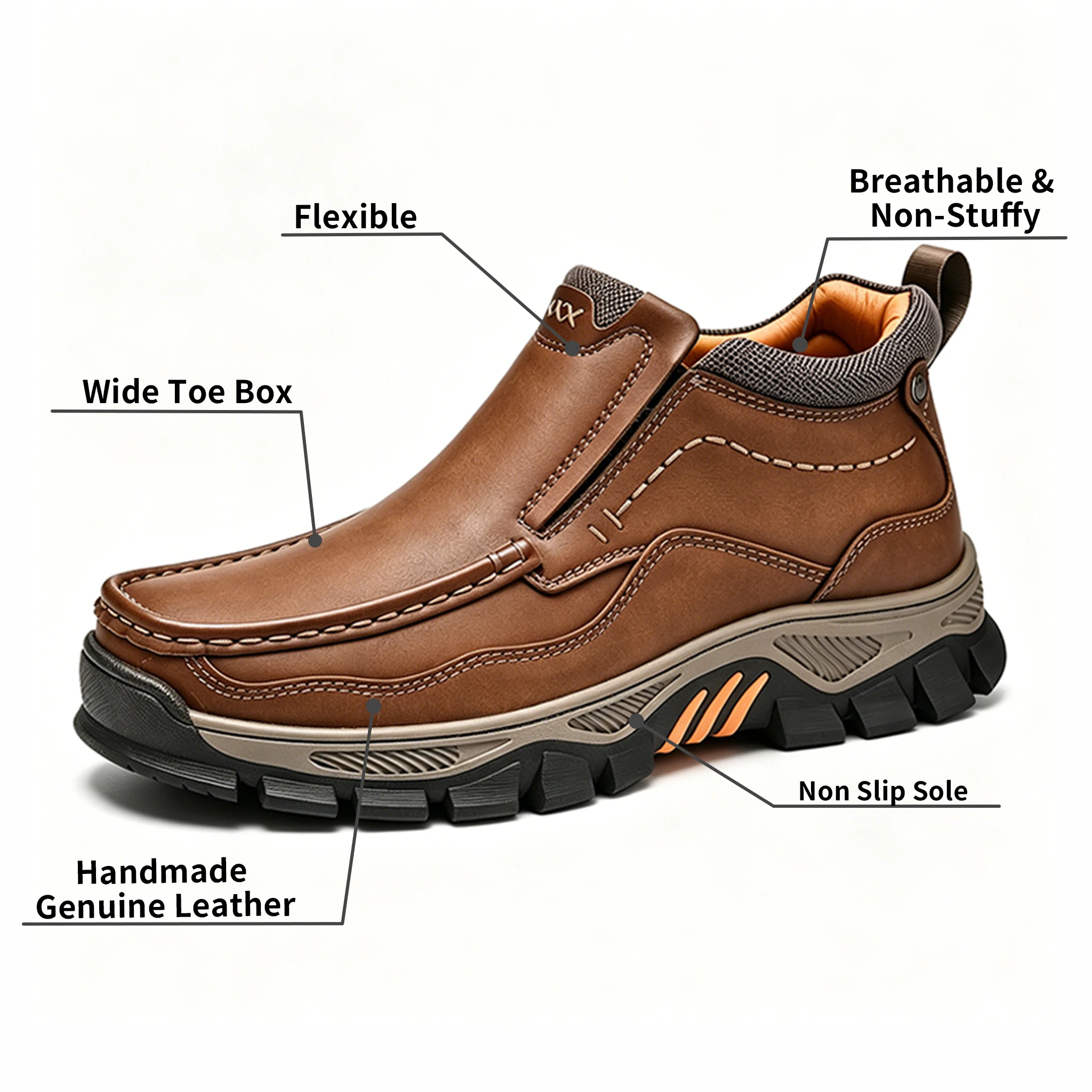⏰Last Day!45% OFF 🔥 AILONGCITY®Men's Handmade Genuine Leather Orthopedic Comfortable Walking Boots