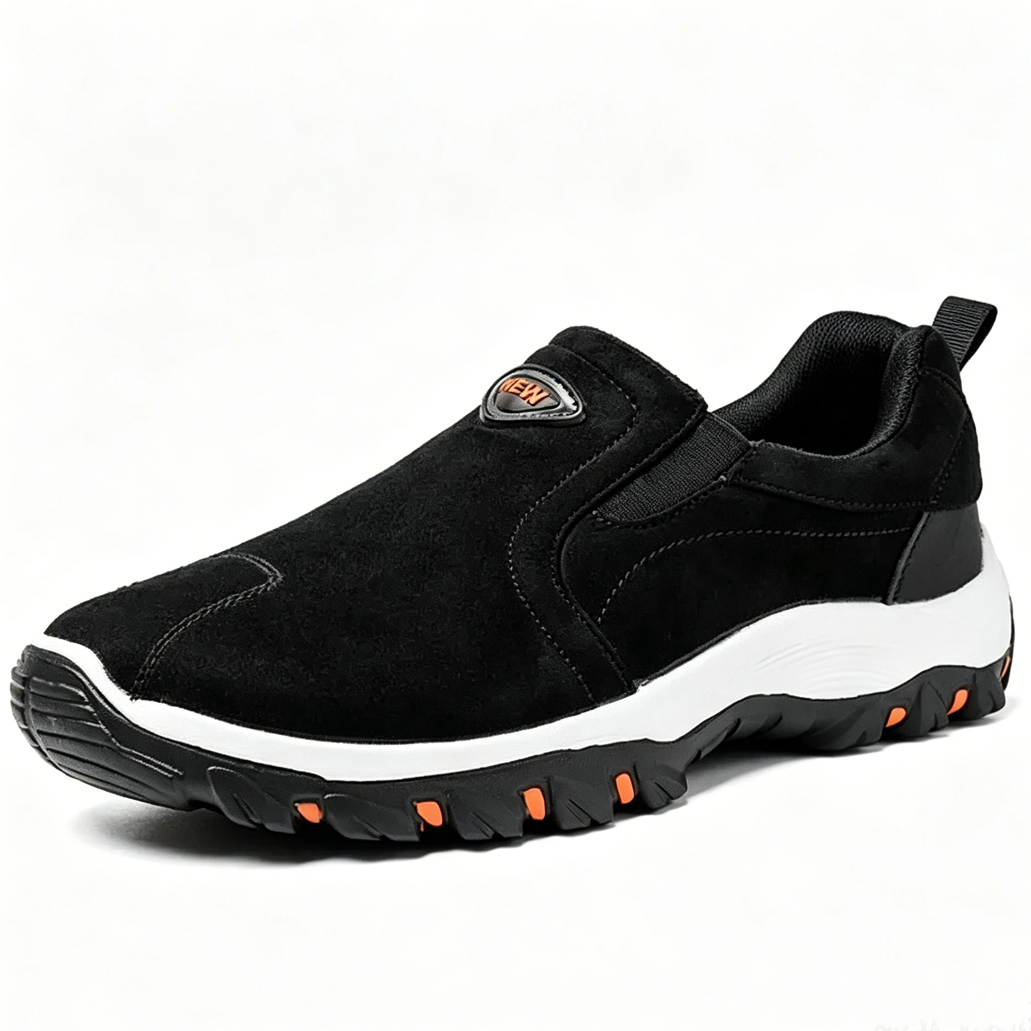 Tan Suede - Ailongcity® Slip-On Outdoor Hiking Sneakers: Effortless Trail Style with Rugged Traction for Adventure Enthusiasts