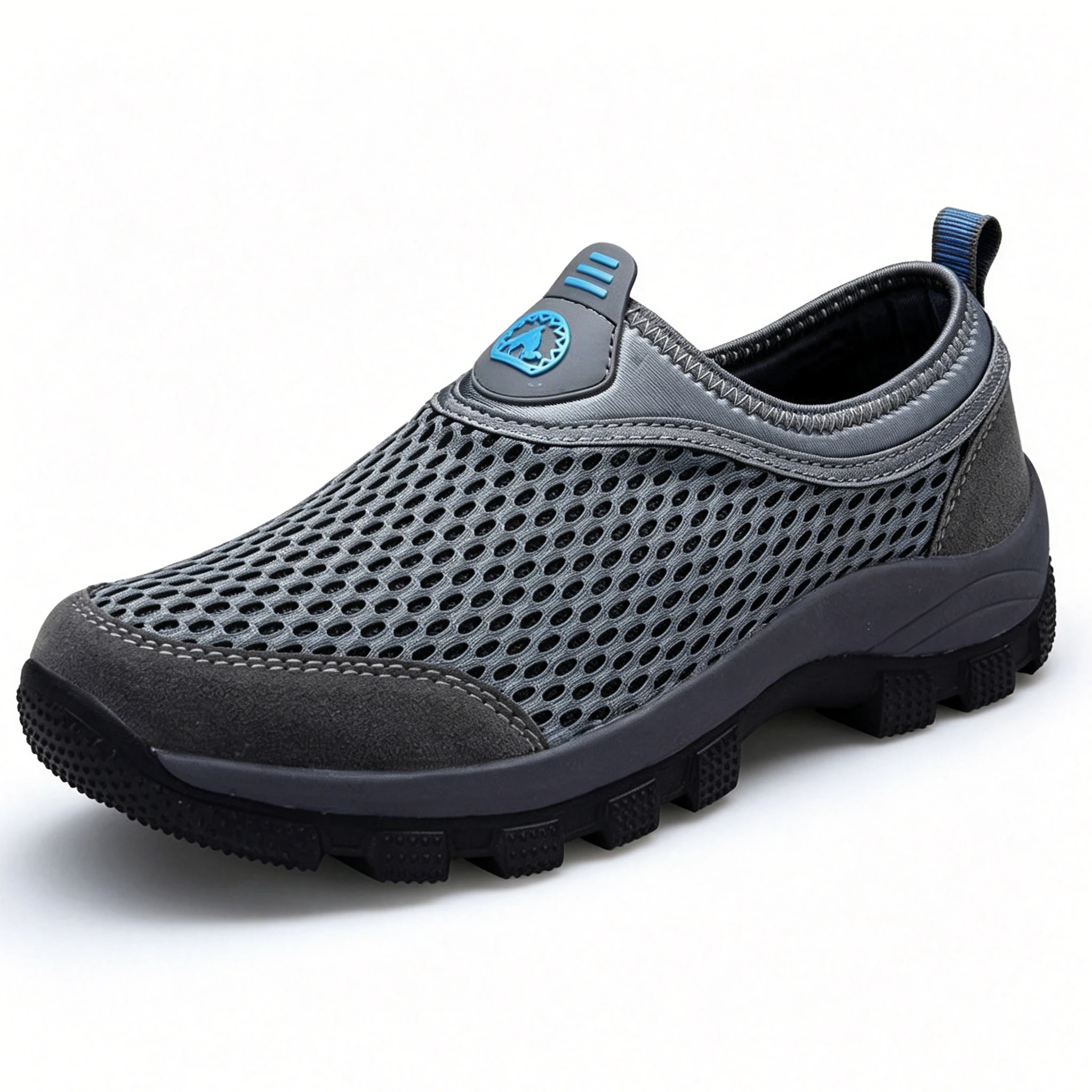 Khaki Mesh - Ailongcity® Slip-On Outdoor Hiking Shoes Max Breathability for Trail Explorers